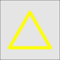 trojuholníkový tvar lustra so zaoblenými rohmi